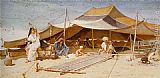 Frederick Goodall Canvas Paintings - Spinners and Weavers